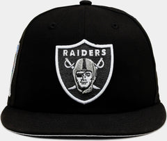 New Era Las Vegas Raiders Black White Orange 59Fifty 5950 Patch Fitted Cap Hat