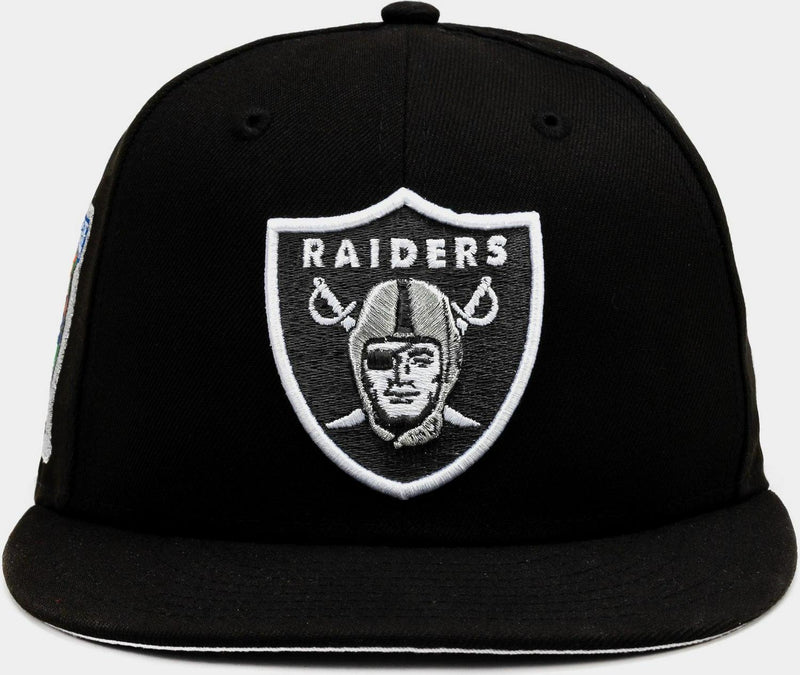 New Era Las Vegas Raiders Black White Orange 59Fifty 5950 Patch Fitted Cap Hat