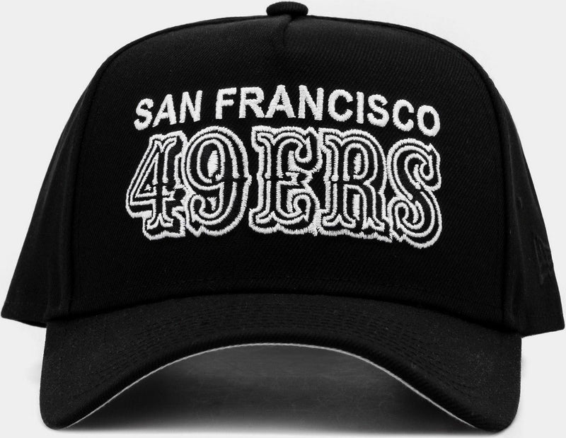 New Era San Francisco 49ers Black White 9Forty Patch Snapback Cap Hat