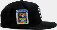 New Era Las Vegas Raiders Black Corduroy White Blue 59Fifty 5950 Patch Fitted
