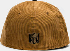 New Era San Francisco 49ers Corduroy Wheat Black White 59Fifty 5950 Patch Fitted
