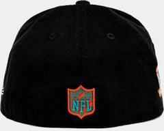 New Era Miami Dolphins Corduroy Teal Blue Orange White 59Fifty 5950 Patch Fitted