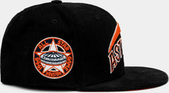New Era Houston Astros Cord Black Orange Red White 59Fifty 5950 Patch Fitted