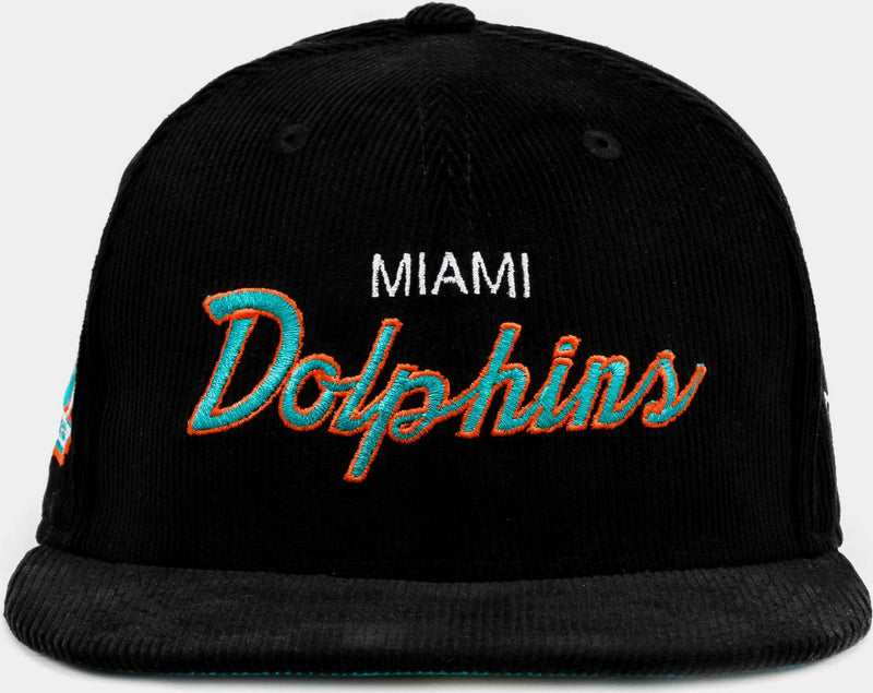 New Era Miami Dolphins Corduroy Teal Blue Orange White 59Fifty 5950 Patch Fitted