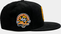 New Era Houston Astros Corduroy Black Orange White 59Fifty 5950 Patch Fitted Cap