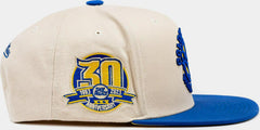Mitchell and Ness 30th ANNI Golden State Warriors Beige Yellow Snapback Cap Hat
