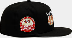 New Era San Francisco 49ers Black Red White 59Fifty 5950 Patch Fitted Cap Hat
