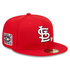 New Era St. Louis Cardinals '06 WS HEARTS Red 59Fifty 5950 Patch Fitted Cap Hat