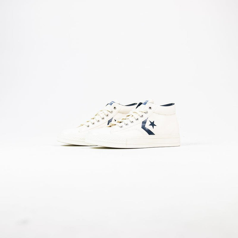 Converse Star Player Mid Egret White Navy Blue Beige A10407C Sneaker Shoe