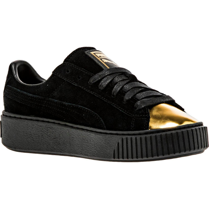 WMNS Puma Suede Creeper Black Gold 362222 02 Shoe Sneaker Trainer