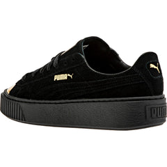 WMNS Puma Suede Creeper Black Gold 362222 02 Shoe Sneaker Trainer