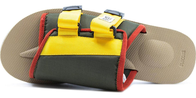 Suicoke Kaw-Cab Olive Green Black Yellow Red OG-081CAB Slide Sandal Slippers