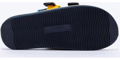 Suicoke Moto-Cab Navy Blue Beige Yellow OG-056CAB Slide Sandal Slippers