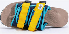Suicoke Moto-Cab Navy Blue Beige Yellow OG-056CAB Slide Sandal Slippers