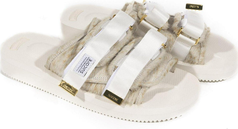 Suicoke Moto-VHL White Beige Gold OG-056VHL Slide Sandal Slippers