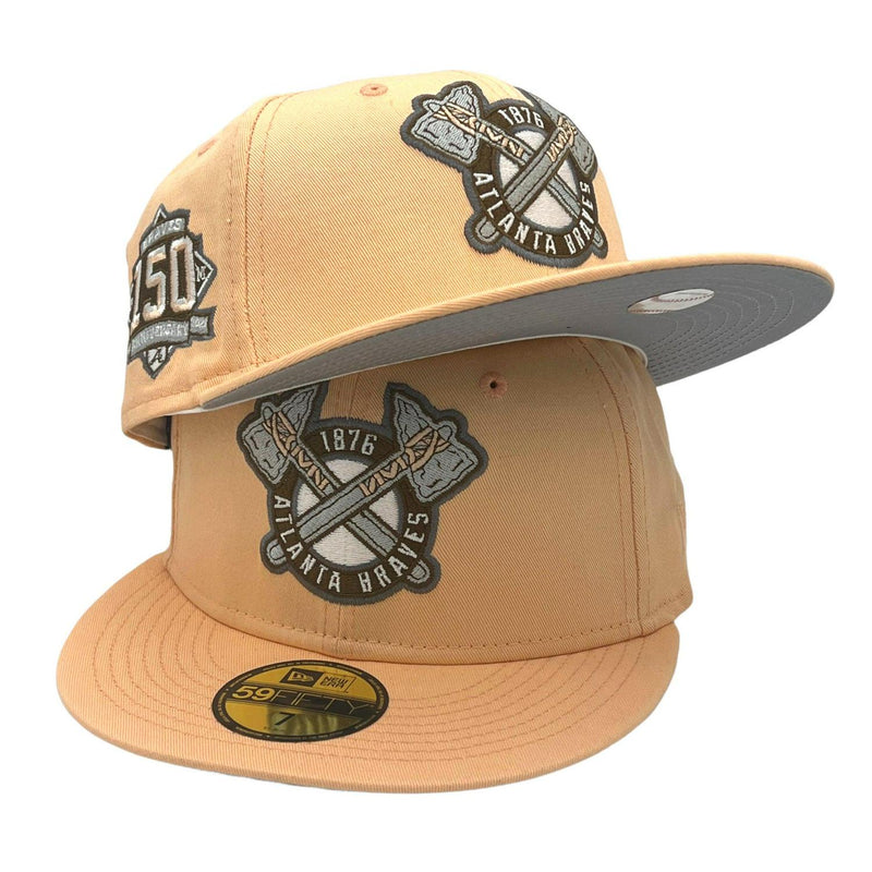 New Era Summer Pack Braves Peach Gray Black Brown 59Fifty 5950 Patch Fitted