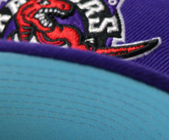 Mitchell And Ness TORONTO RAPTORS FINALS PURPLE SKY BLUE Patch Snapback Cap Hat