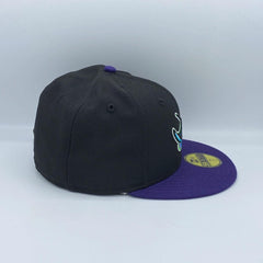 New Era Tampa Bay Rays Authentic Collection Black Purple Grey 59Fifty Fitted Hat