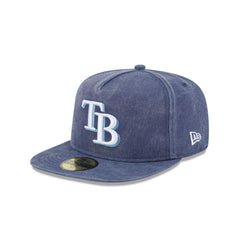 Ne Era Tampa Bay Rays Pigment Dye Blue White Gray 59Fifty 5950 Patch Fitted Hat