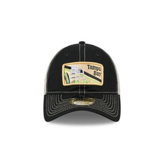 New Era Tampa Bay Rays Black White Gray 9Twenty 920 Adjustable Patch Cap Hat