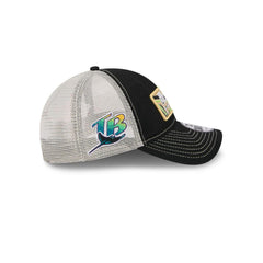 New Era Tampa Bay Rays Black White Gray 9Twenty 920 Adjustable Patch Cap Hat