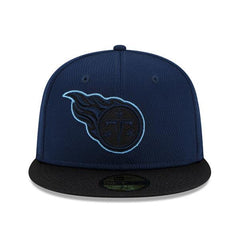 New Era Tennessee Titans '21 Navy Blue Black Mesh 59Fifty 5950 Patch Fitted Hat