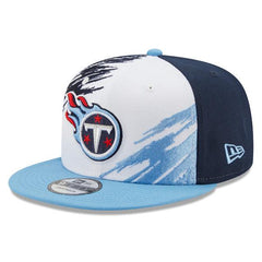 New Era Tennessee Titans SPLATTER White Red Blue 9Fifty 950 Patch Snapback Cap
