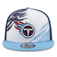 New Era Tennessee Titans SPLATTER White Red Blue 9Fifty 950 Patch Snapback Cap
