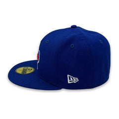New Era Texas Rangers Blue Red White Grey 59Fifty 5950 Patch Fitted Cap Hat
