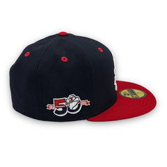 New Era Texas Rangers 50th Anni. Navy Blue Red Gray White 59Fifty 5950 Patch