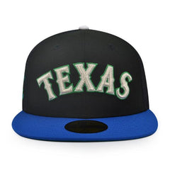 New Era Texas Rangers Blue Azure Green 59Fifty 5950 Patch Fitted Mesh Trucker