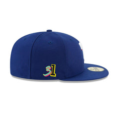 New Era Texas Rangers 31 Scherzer Blue White Red 59Fifty 5950 Patch Fitted Hat