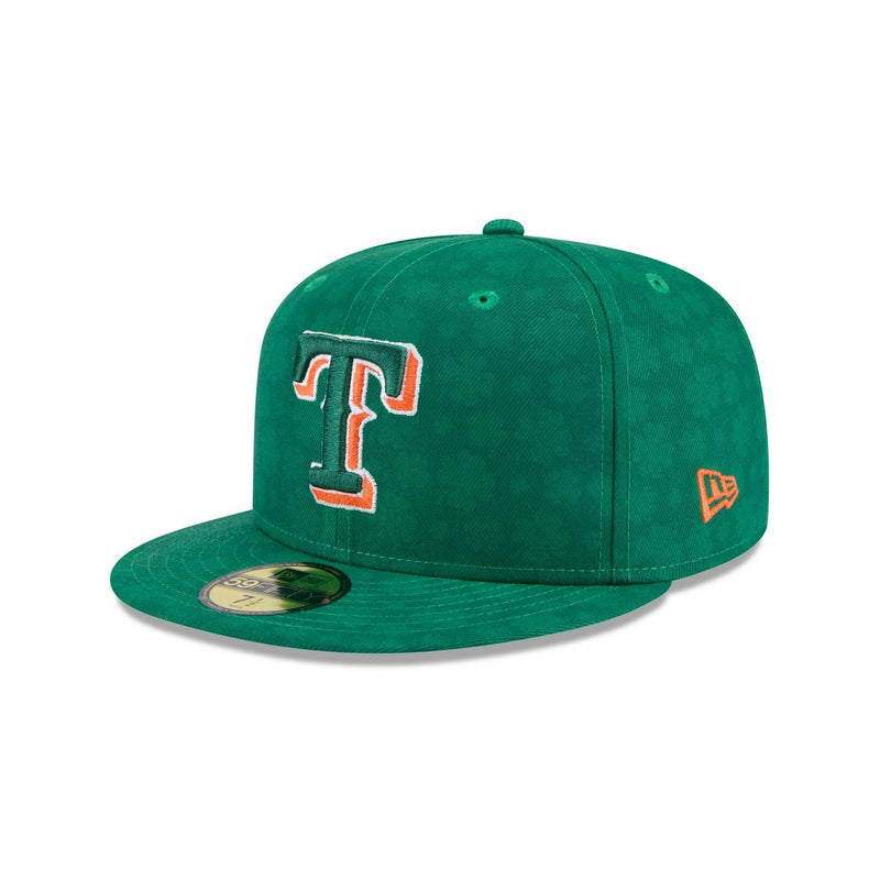 New Era Texas Rangers St. Patrick's Day 2025 Green Gray 59Fifty 5950 Fitted Hat