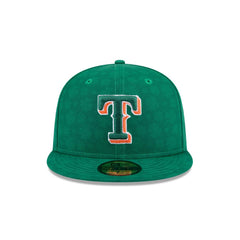 New Era Texas Rangers St. Patrick's Day 2025 Green Gray 59Fifty 5950 Fitted Hat