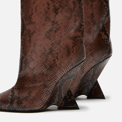 The Attico Cheope Tube Boot Brown Black AT248WS626-EL003-756 Snow Rain Boots