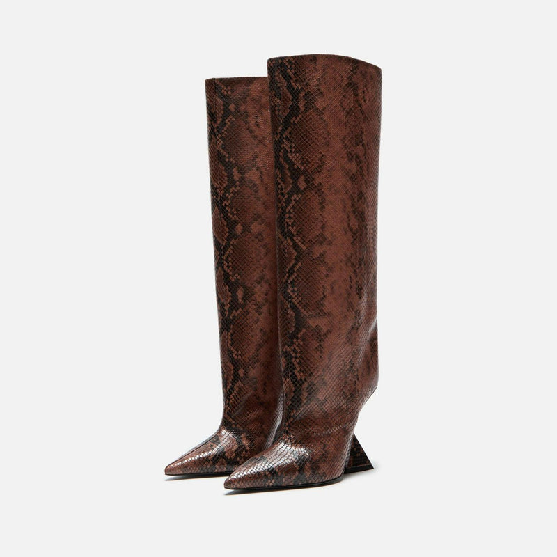 The Attico Cheope Tube Boot Brown Black AT248WS626-EL003-756 Snow Rain Boots