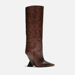 The Attico Cheope Tube Boot Brown Black AT248WS626-EL003-756 Snow Rain Boots