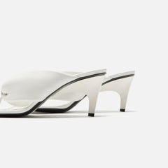 The Attico Rem 60mm Silhouette White at247ws756-l001-001 Slide Slippers Sandals