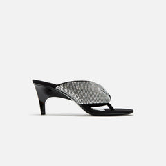 The Attico Rem 60mm Silver Black AT236WS756-TL08-212 Heel Slide Sandals