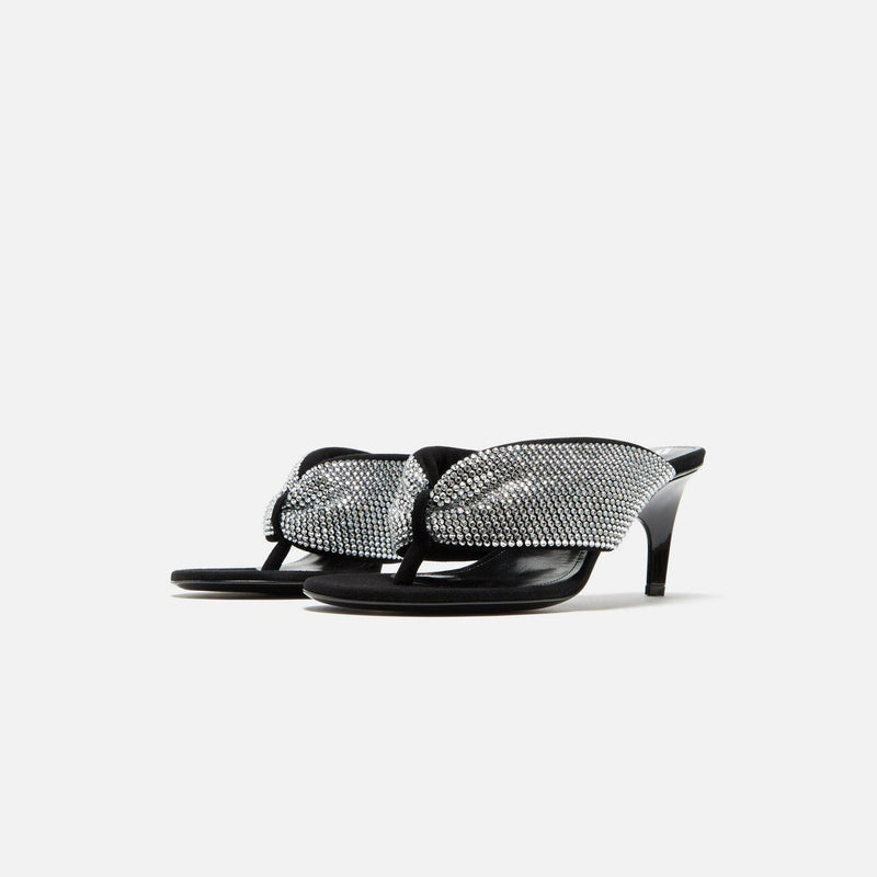 The Attico Rem 60mm Silver Black AT236WS756-TL08-212 Heel Slide Sandals