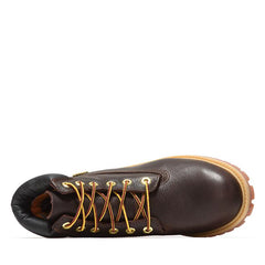 Kids Timberland 6 Lace Up Waterproof Espresso GS Dark Brown Snow Rain Boots