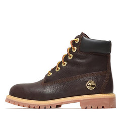 Kids Timberland 6 Lace Up Waterproof Espresso GS Dark Brown Snow Rain Boots