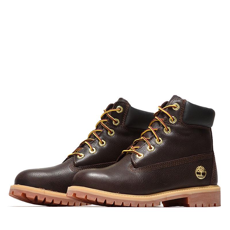 Kids Timberland 6 Lace Up Waterproof Espresso GS Dark Brown Snow Rain Boots
