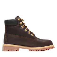 Kids Timberland 6 Lace Up Waterproof Espresso GS Dark Brown Snow Rain Boots