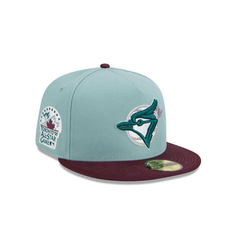 New Era Toronto Blue Jays '91 ASG Beach Kiss Blue Gray 59Fifty 5950 Patch Fitted