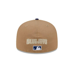 New Era Toronto Blue Jays Khaki Brown Blue Gray 59Fifty 5950 Patch Fitted Hat