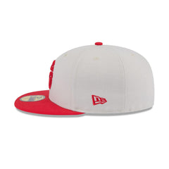 New Era Toronto Raptors '25 ASG White Red Gray 59Fifty 5950 Patch Fitted Cap Hat