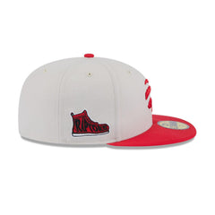 New Era Toronto Raptors '25 ASG White Red Gray 59Fifty 5950 Patch Fitted Cap Hat