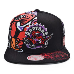 Mitchell And Ness Toronto Raptors SUPER REMIX Black Purple Gray Patch Snapback