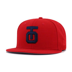 New Era Tulsa Oilers Scarlet Red Blue Grey White 59Fifty 5950 Patch Fitted Cap